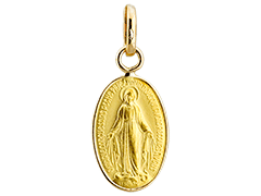 Pendentif or jaune Vierge miraculeuse