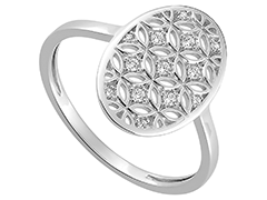 Bague or blanc et diamants