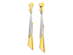 Boucles doreille or bicolore