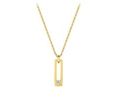 Collier or jaune et diamant