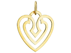 Pendentif or jaune Coeur