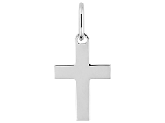 Pendentif or blanc Croix