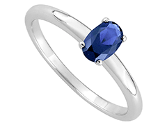 Bague argent et pierre bleue