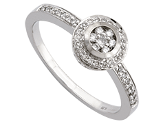 Bague or blanc et diamants