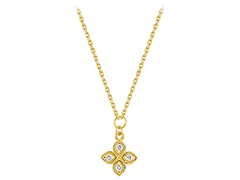 Collier or jaune et diamants