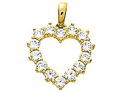 Pendentif or jaune Coeur