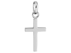Pendentif or blanc Croix