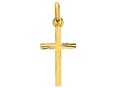 Pendentif or jaune Croix