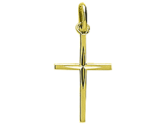 Pendentif or jaune Croix