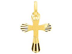 Pendentif or jaune Croix