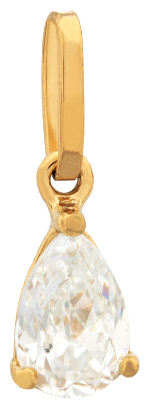 Pendentif or jaune et oxyde