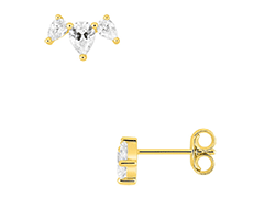 Boucles doreille or jaune 9K