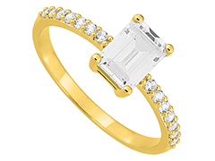 Bague plaqu� or et oxydes