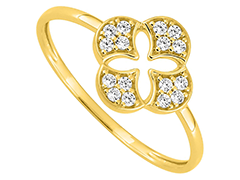 Bague or jaune et oxydes