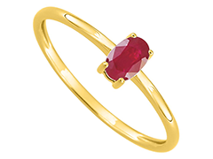 Bague or jaune et rubis