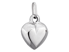 Pendentif or blanc Coeur