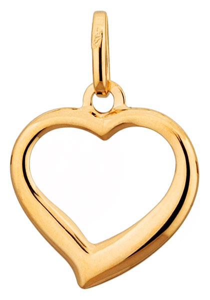 Pendentif or jaune Coeur