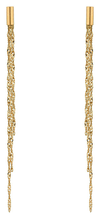 Boucles doreille or jaune pendantes