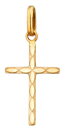 Pendentif or jaune 9K Croix