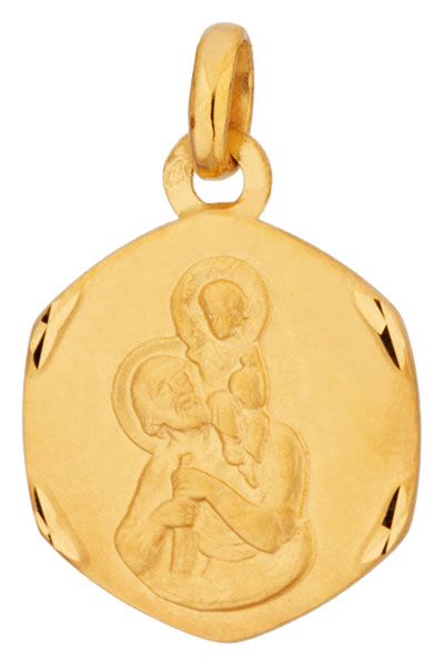 Mdaille or jaune Saint Christophe