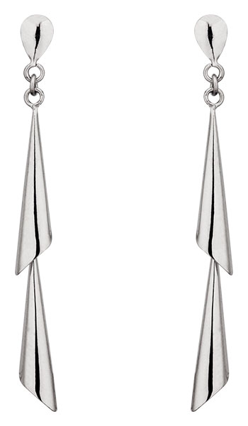 Boucles doreille or blanc