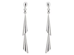 Boucles doreille or blanc