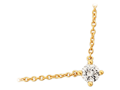 Collier or jaune et diamant 0.20 ct