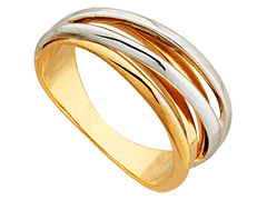 Bague or bicolore