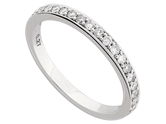 Alliance or blanc et diamants 0.27 ct