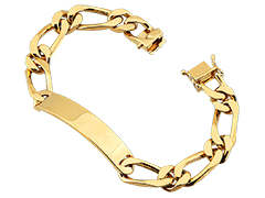 Bracelet identit or jaune 20 cm
