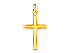 Pendentif or jaune Croix