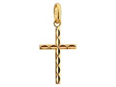 Pendentif or jaune Croix